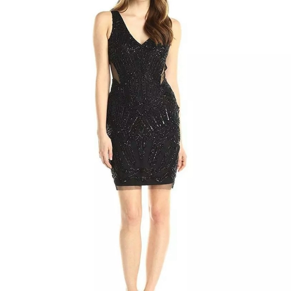 Adrianna Papell Beaded Cocktail Dress
